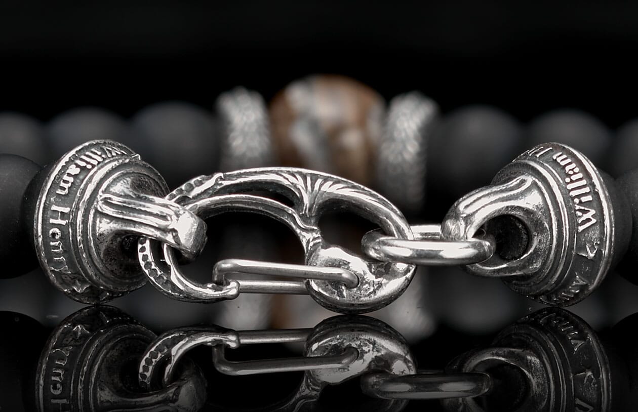 Clan Black Onyx Beaded Men's Bracelet | William Henry Clan Black Onyx Beaded Men's Bracelet | William Henry