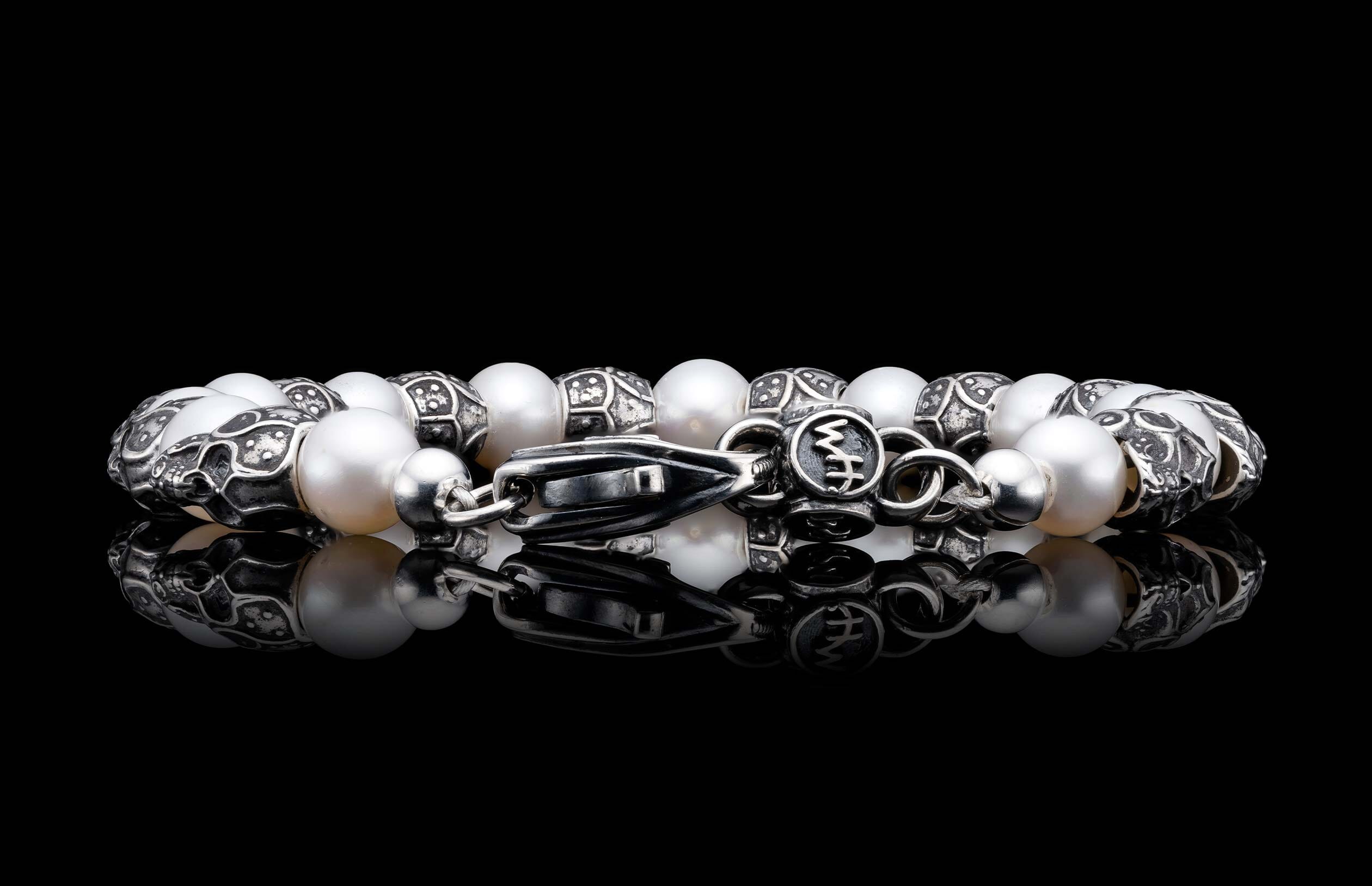 Spectre (BB60 WP) Men's Sterling Silver Pearl Bracelet – William Henry