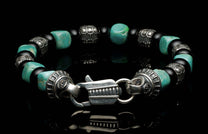  polished black onyx rondelles