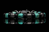  and sculpted sterling silver quilted cube beads