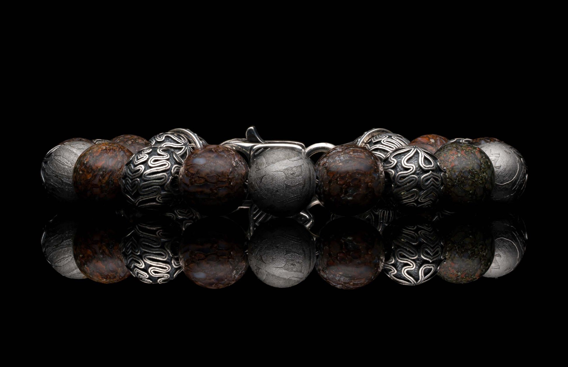  and sculpted sterling silver beads