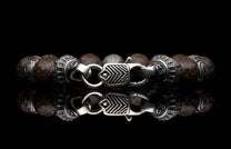 Handcrafted William Henry men's bracelet featuring dinosaur bone beads
