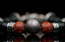  accented with sculpted sterling silver and a custom clasp