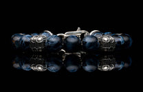 Handcrafted William Henry men's bracelet with Pietersite beads