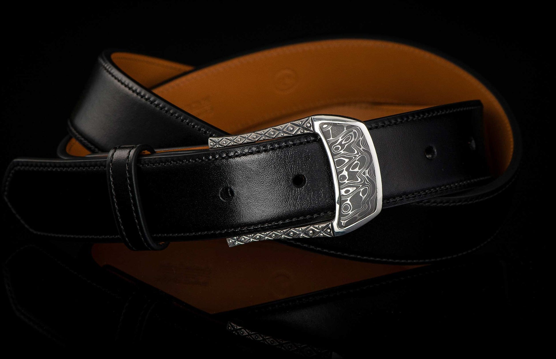 The Buckle 3 Damascus Steel Belt Buckle 