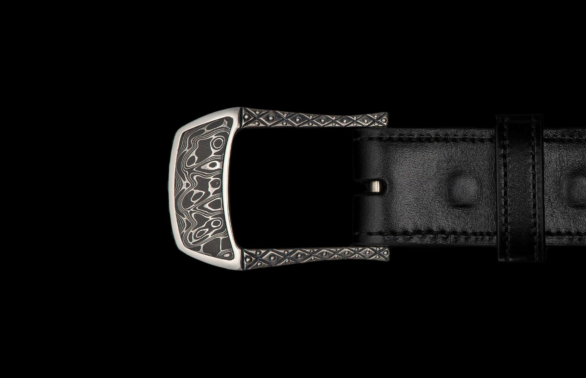 The Buckle 3 Damascus Steel Belt Buckle 