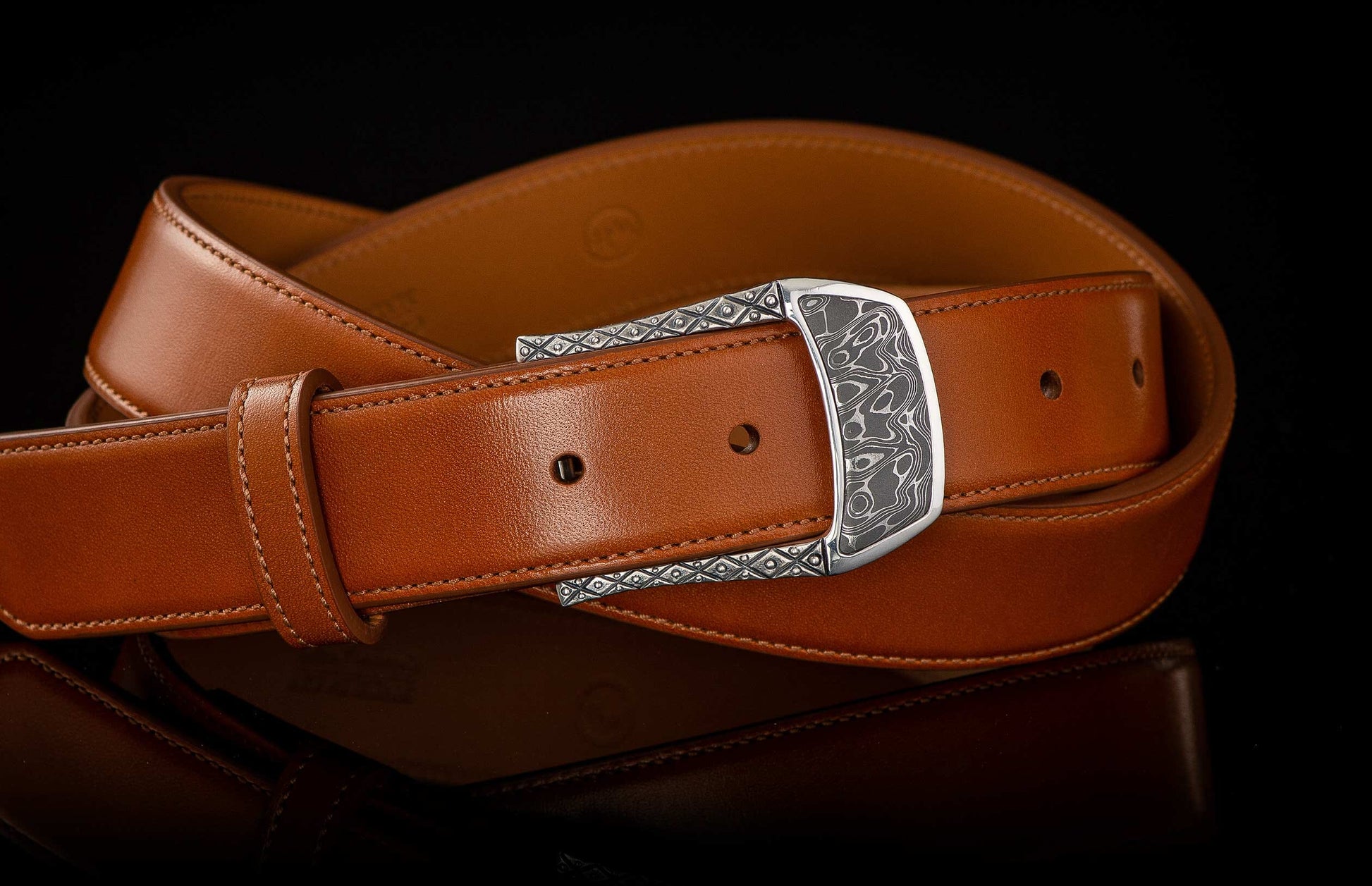 The Buckle 3 Damascus Steel Belt Buckle 