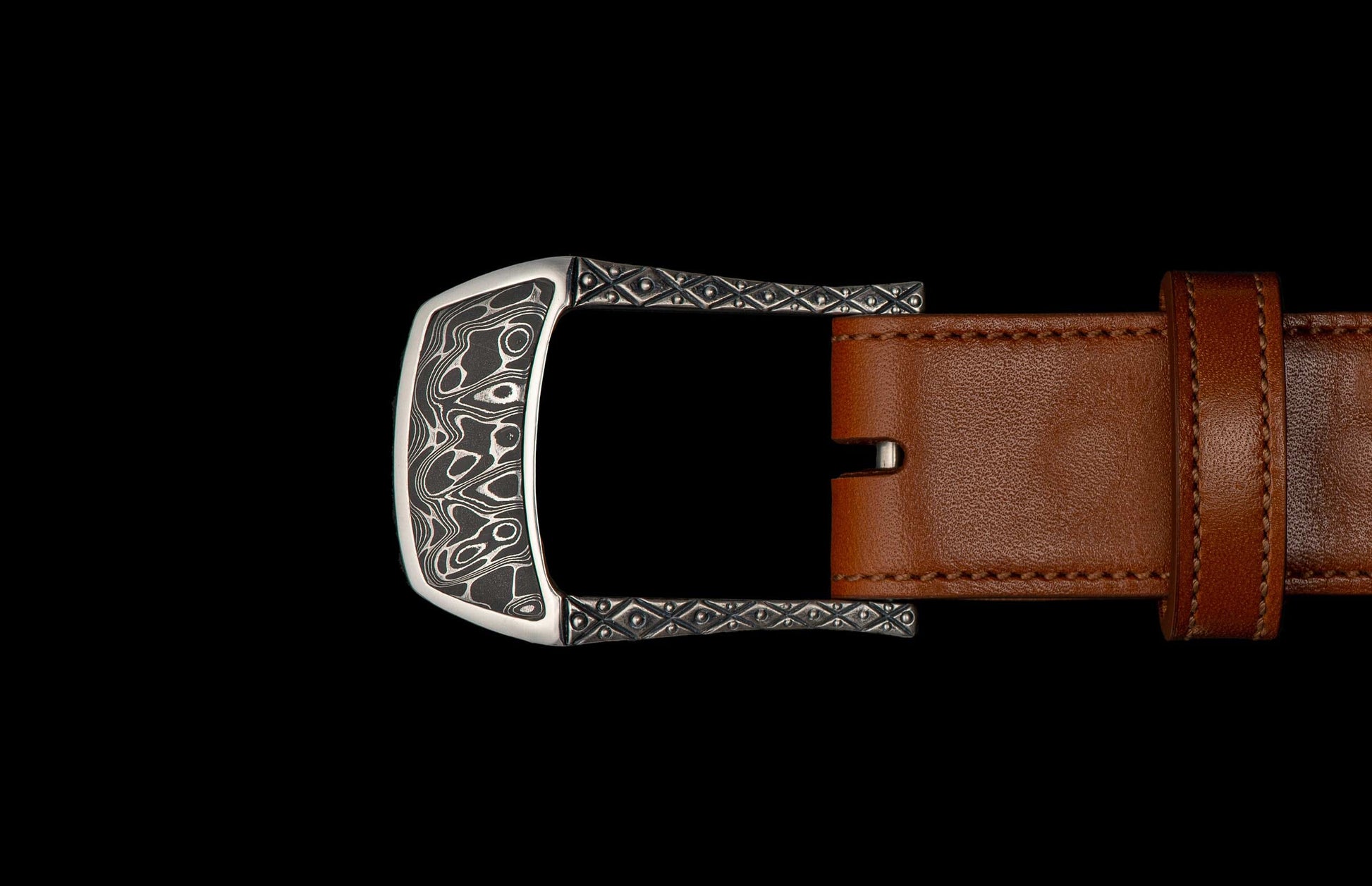 The Buckle 3 Damascus Steel Belt Buckle 