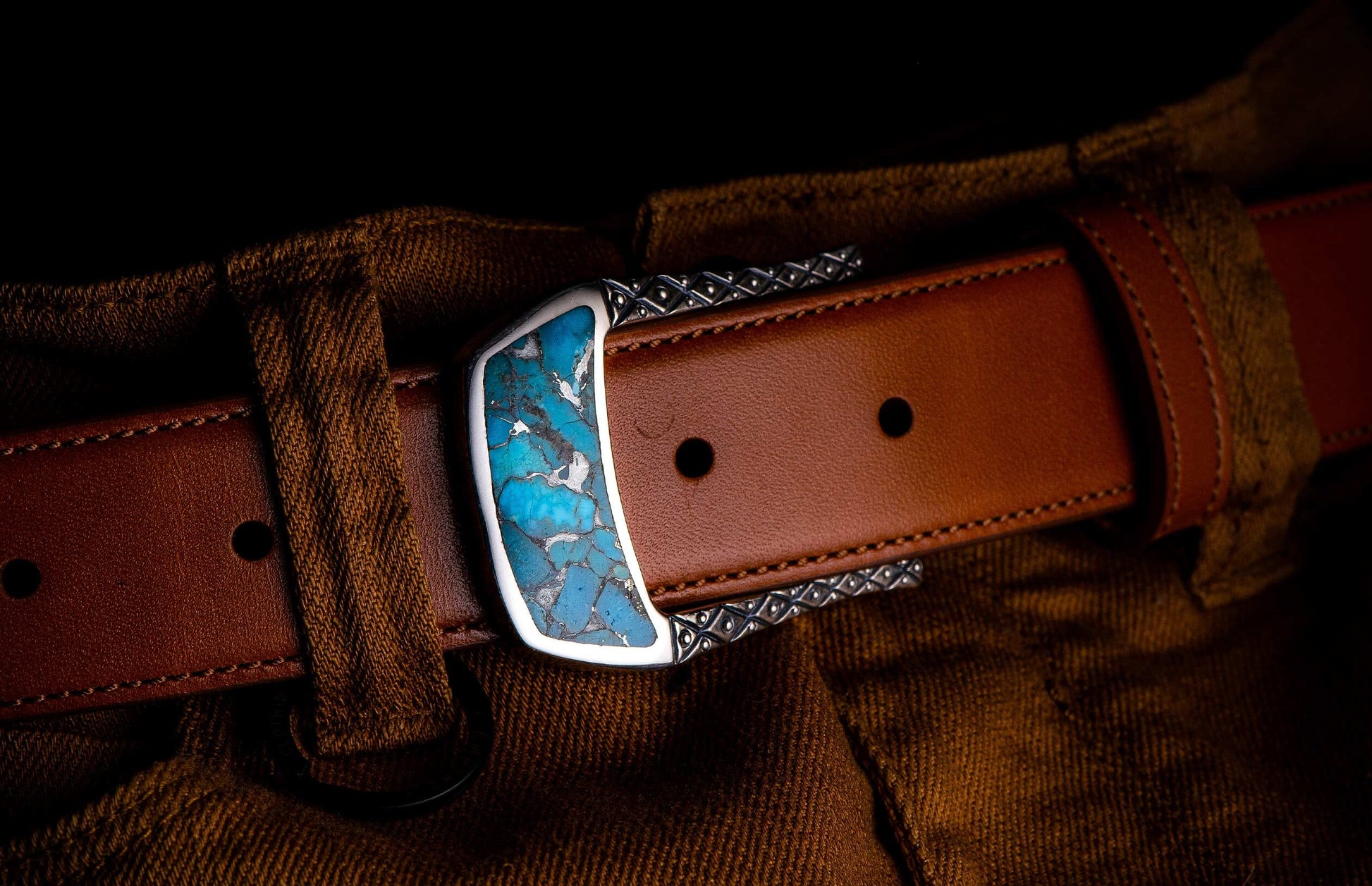 The Men's Turquoise Belt Buckle (BKL3 TQ) 