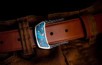 The Men's Turquoise Belt Buckle (BKL3 TQ) 