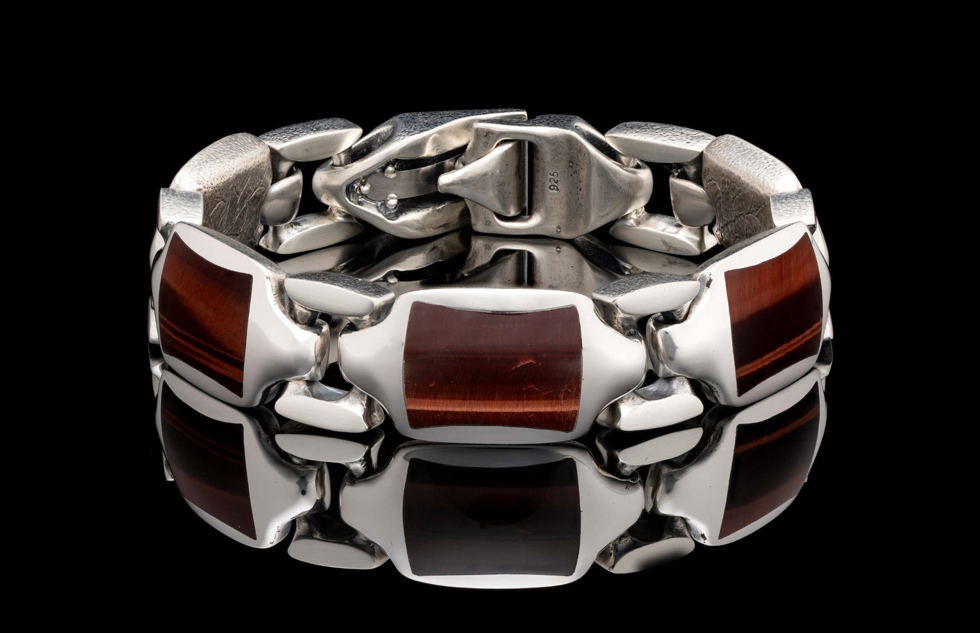 The Red Tiger Eye Retro Men's Bracelet (BR13 RTE)