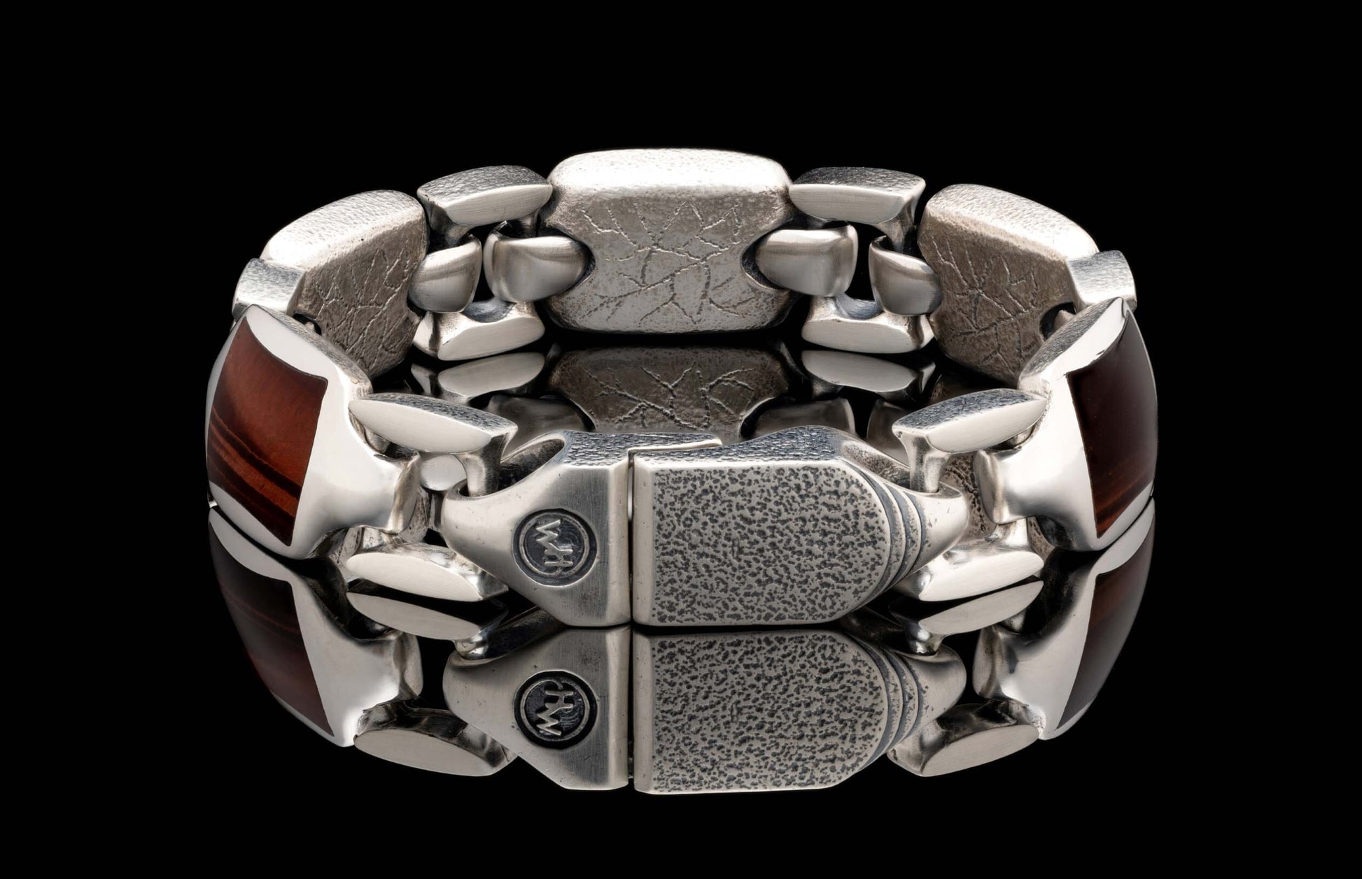 The Red Tiger Eye Retro Men's Bracelet (BR13 RTE)
