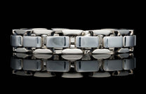 Handcrafted sterling silver men's bracelet from William Henry.