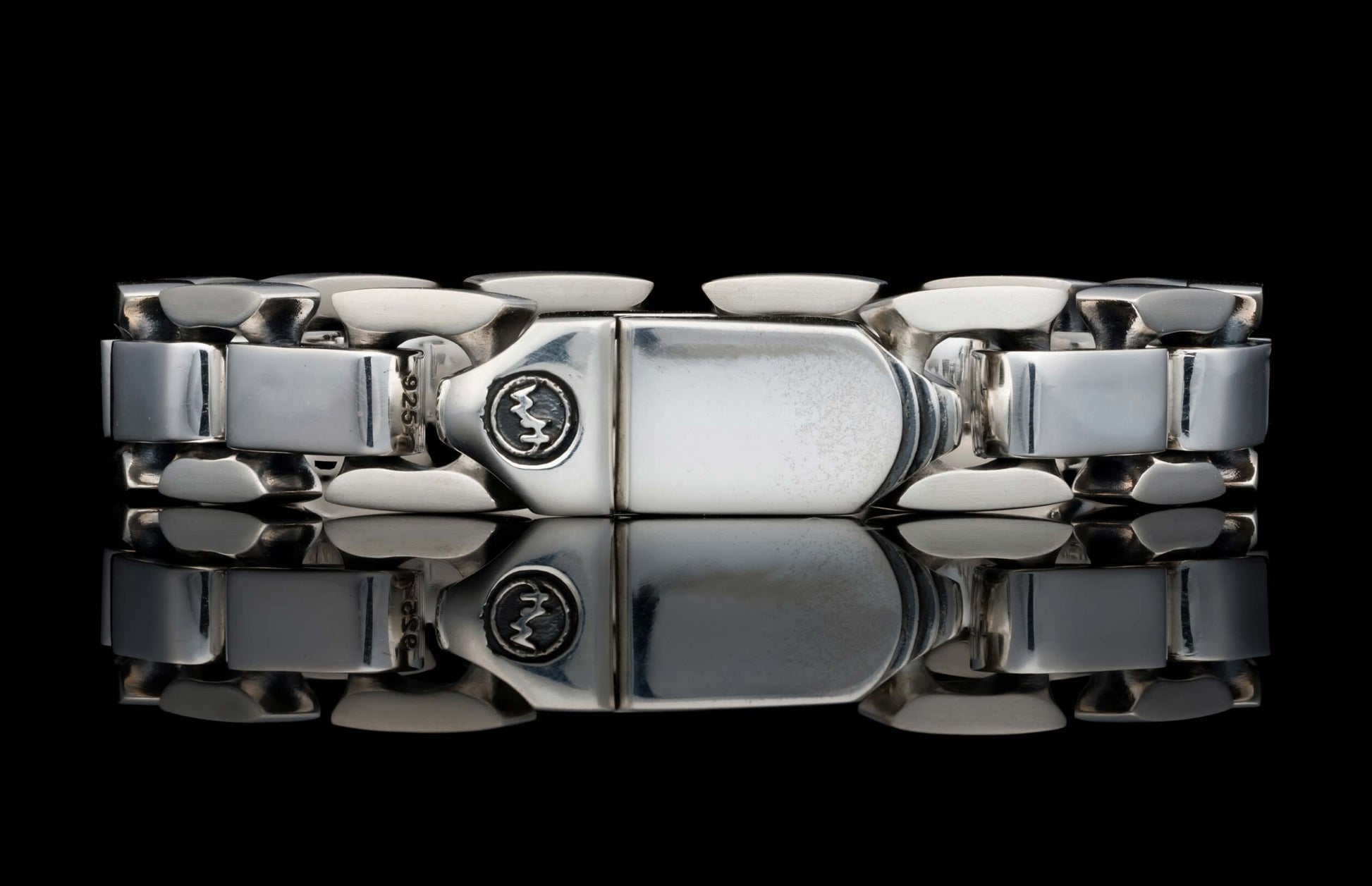 Handcrafted sterling silver men's bracelet from William Henry.