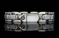 Handcrafted sterling silver men's bracelet from William Henry.