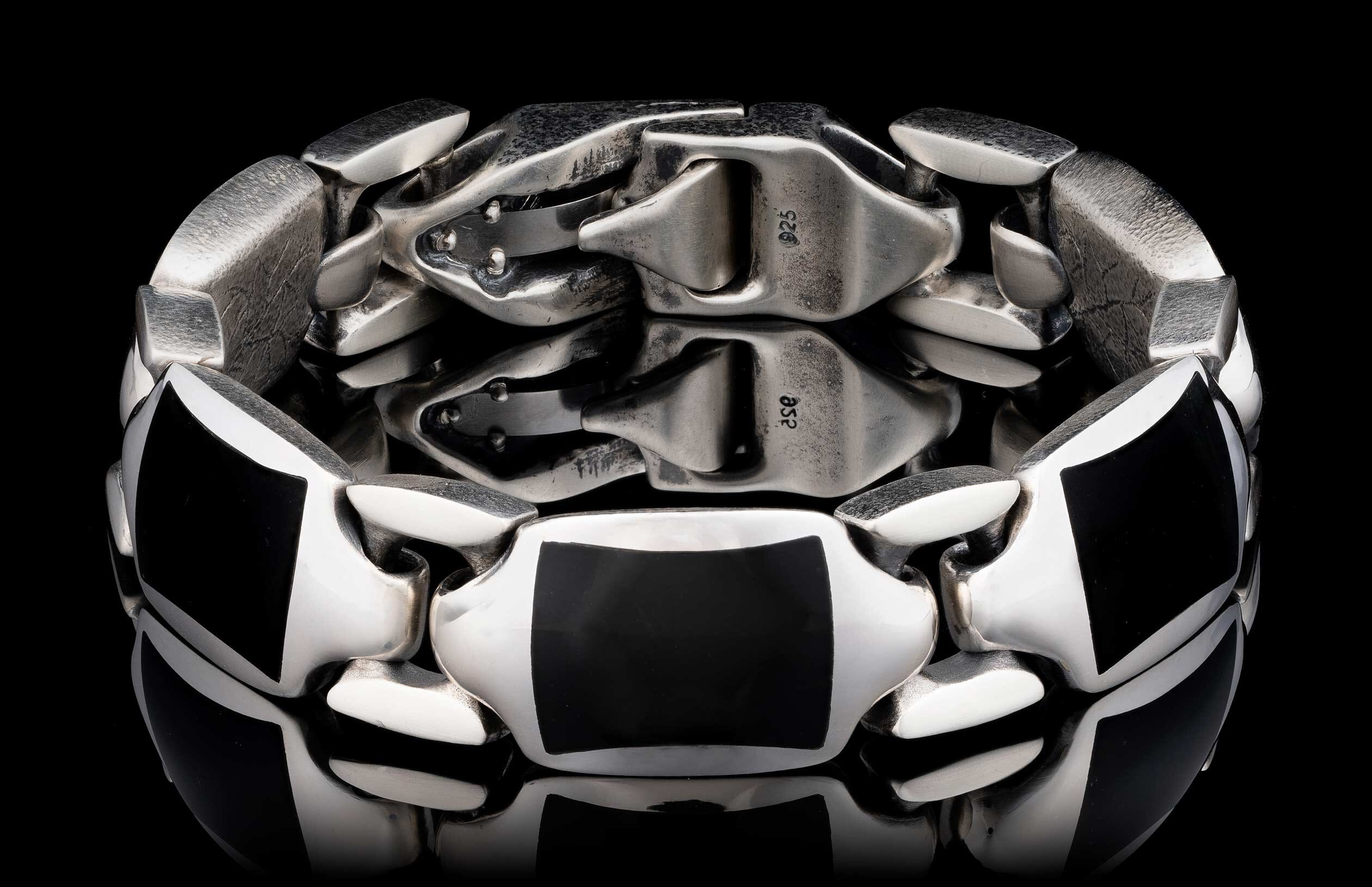 Black Jade Retro (BR13 BLK J) Men's Bracelet – William Henry