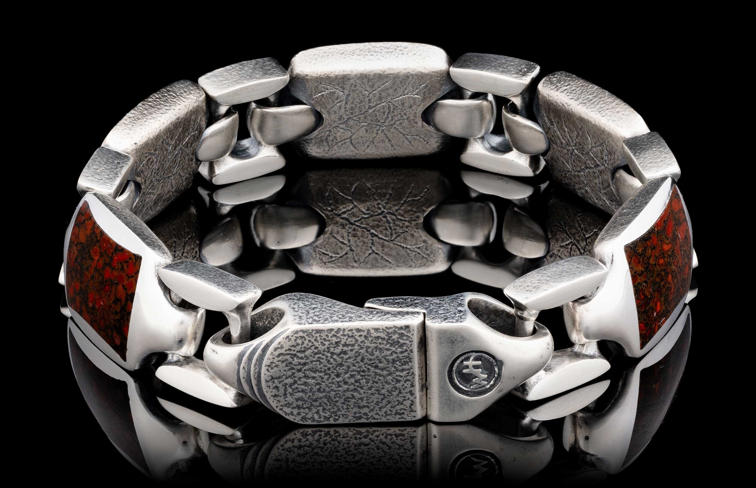 eurokenvy Silver925 Bracelet ユーロケンビー Dino Retro (BR13 DB RB) Men's Bracelet – William Henry