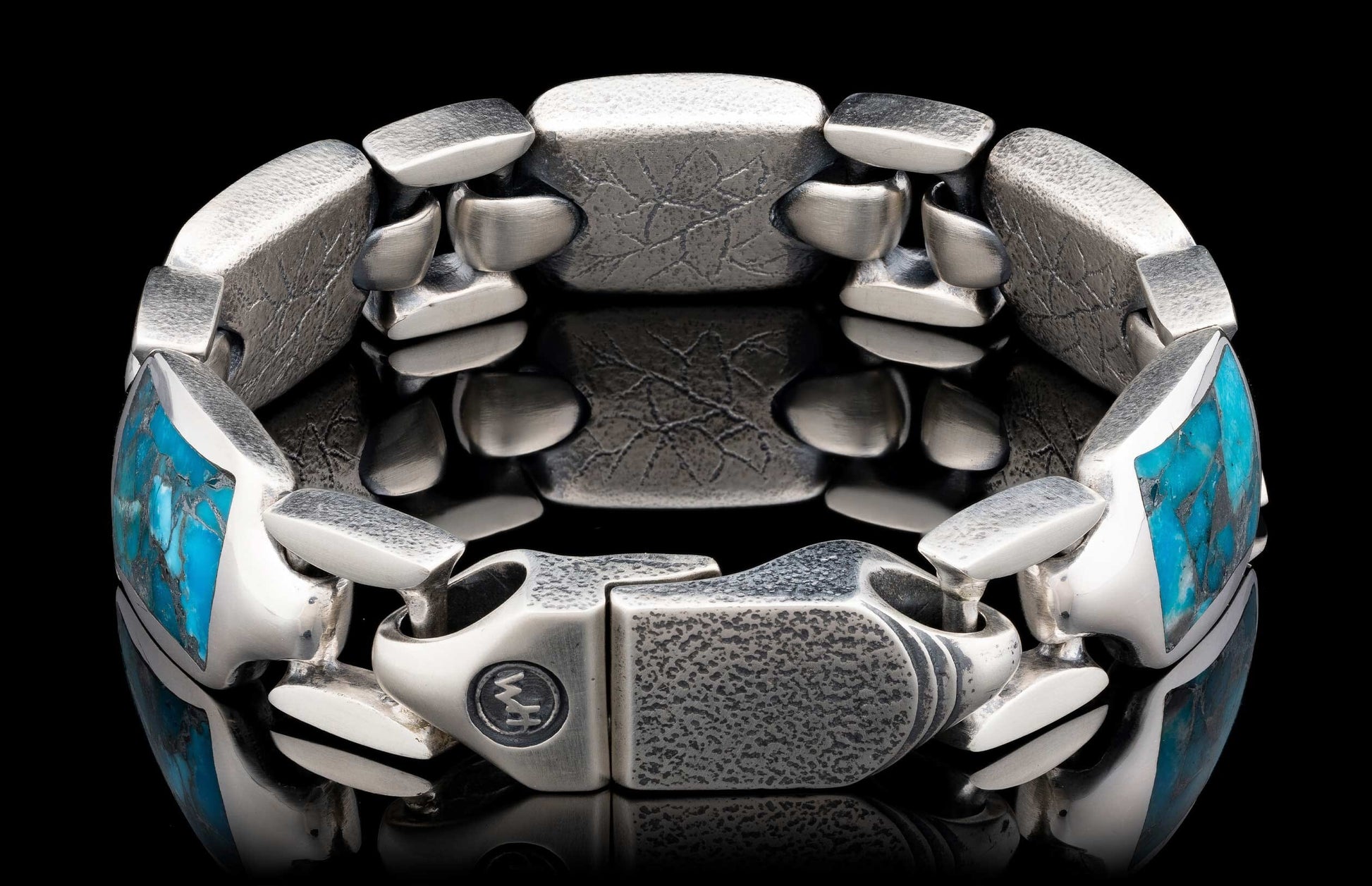 The Men's Vintage (Retro) Turquoise Cuff Bracelet 