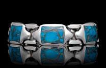 The Men's Vintage (Retro) Turquoise Cuff Bracelet 