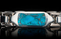 A close up of The Turquoise Bracelet for Men - Identity (BR24 TQ)