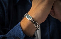 The Turquoise Bracelet for Men - Identity (BR24 TQ) displayed on a wrist