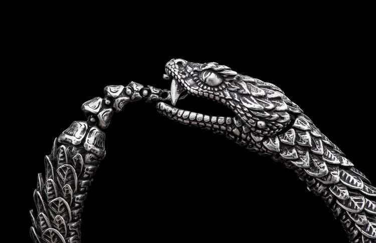 The Ouroboros Sterling Silver Snake Bracelet