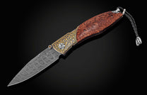 The Redwood Gold Pocket Knife with Redwood Burl Knife Handle