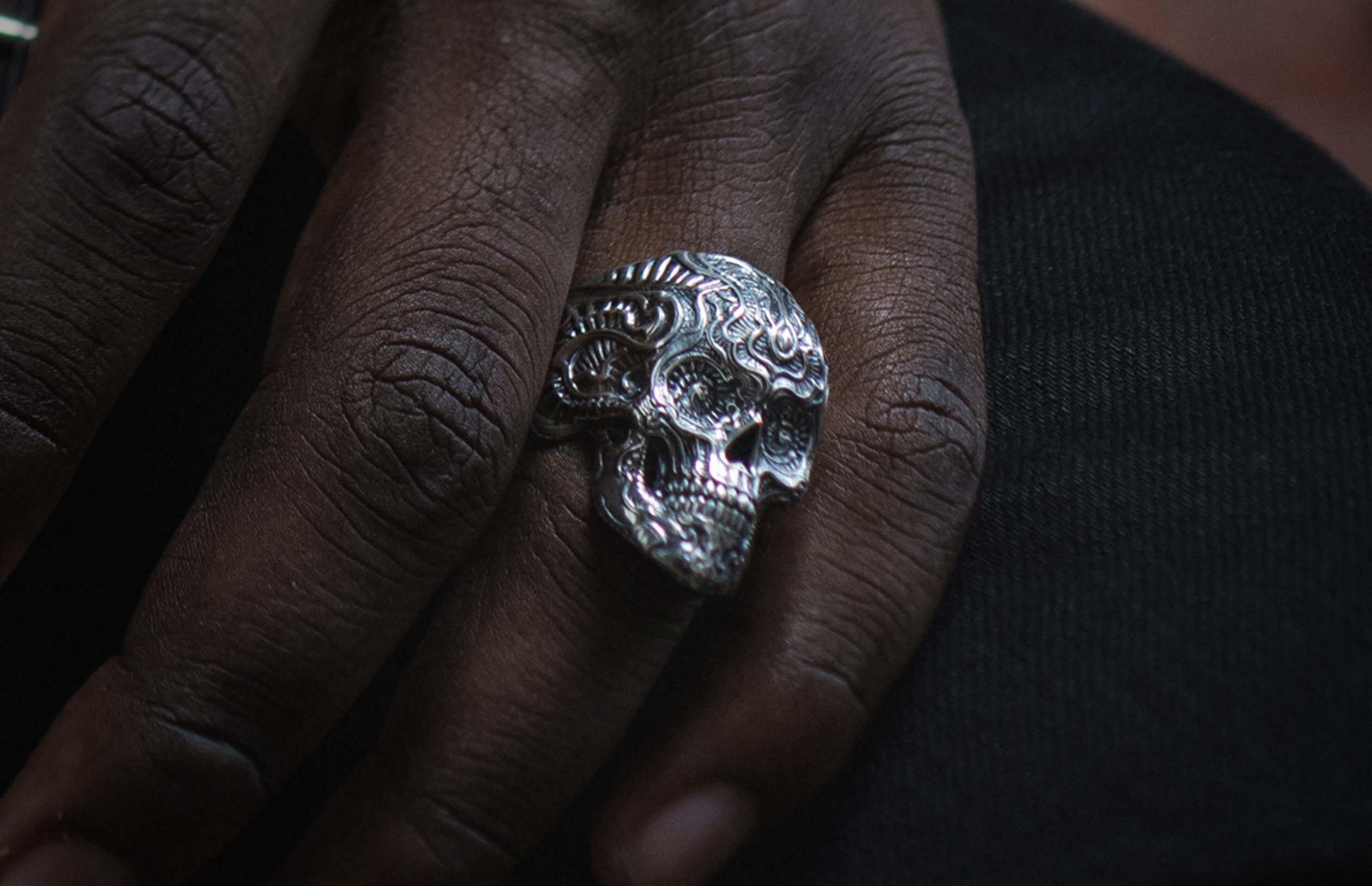 Men's Calavera Mexican 'Sugar Skull' Ring – William Henry