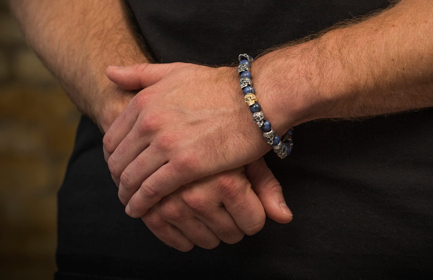 Caprice Sugar Skull Men's Bracelet | William Henry