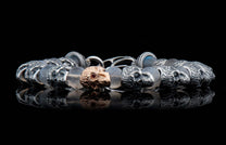 The Nimbus Men's Beaded Bracelet with 18K Rose Gold