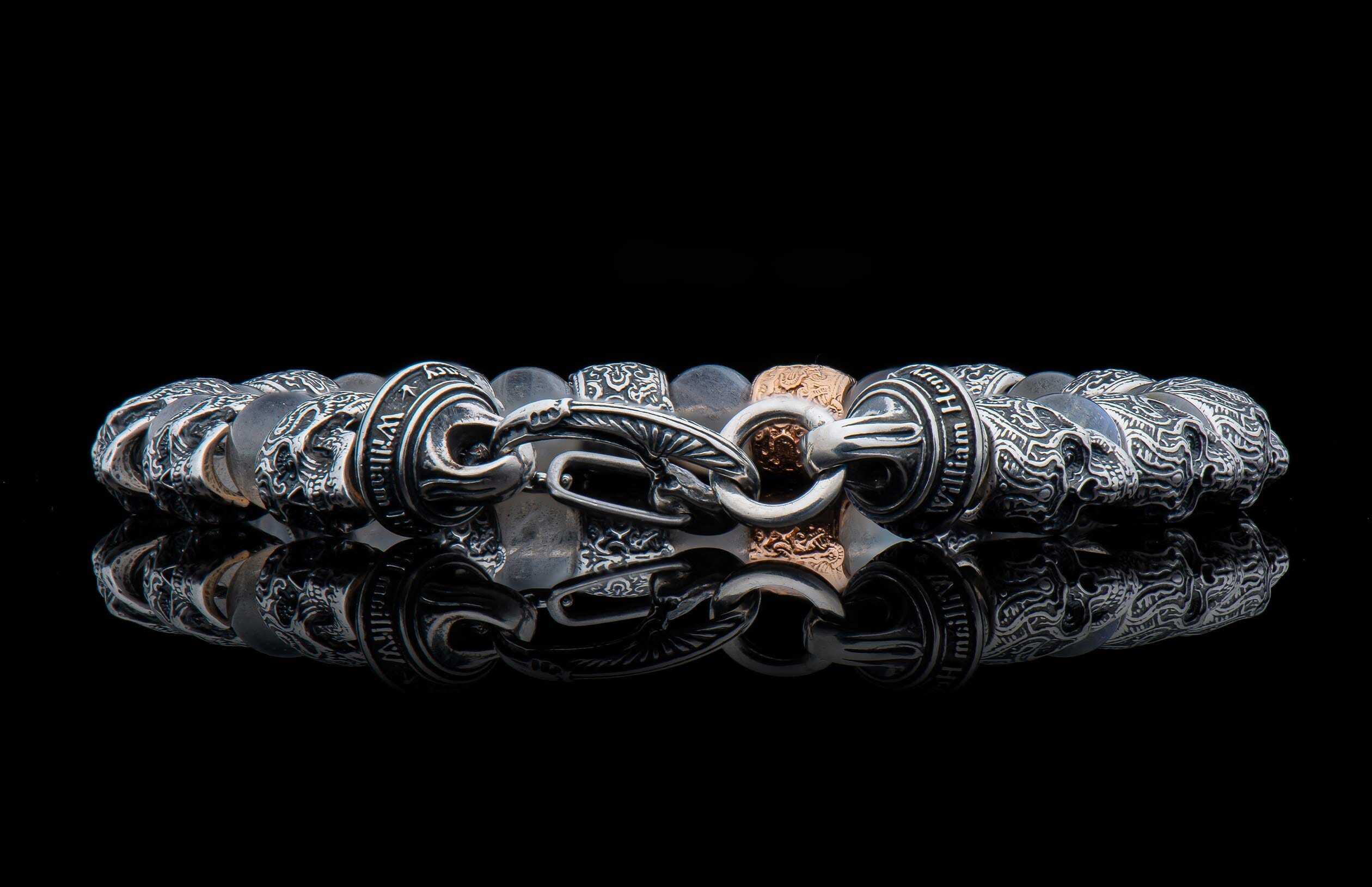 Nimbus (FL BB4 LAB RG) Men's Ruby Skull Bracelet – William Henry