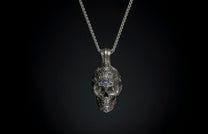 The First Mate Sterling Silver Sugar Skull Necklace 