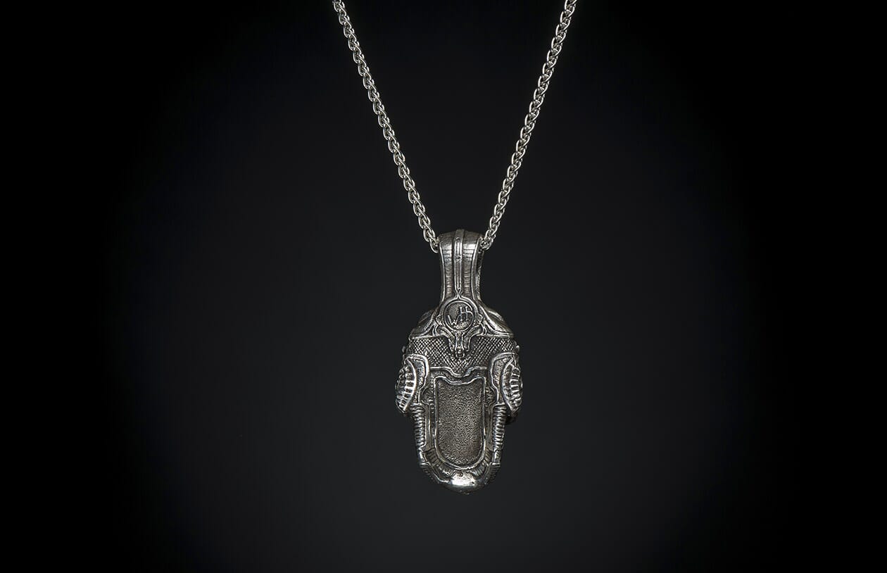 The First Mate Sterling Silver Sugar Skull Necklace 