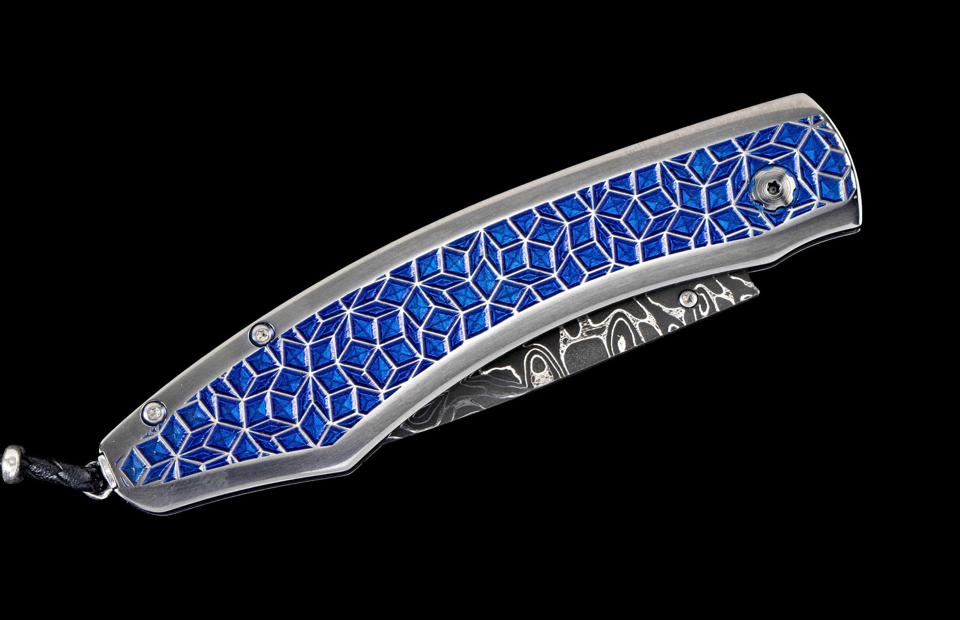 One of a kind William Henry custom knife with Damascus steel