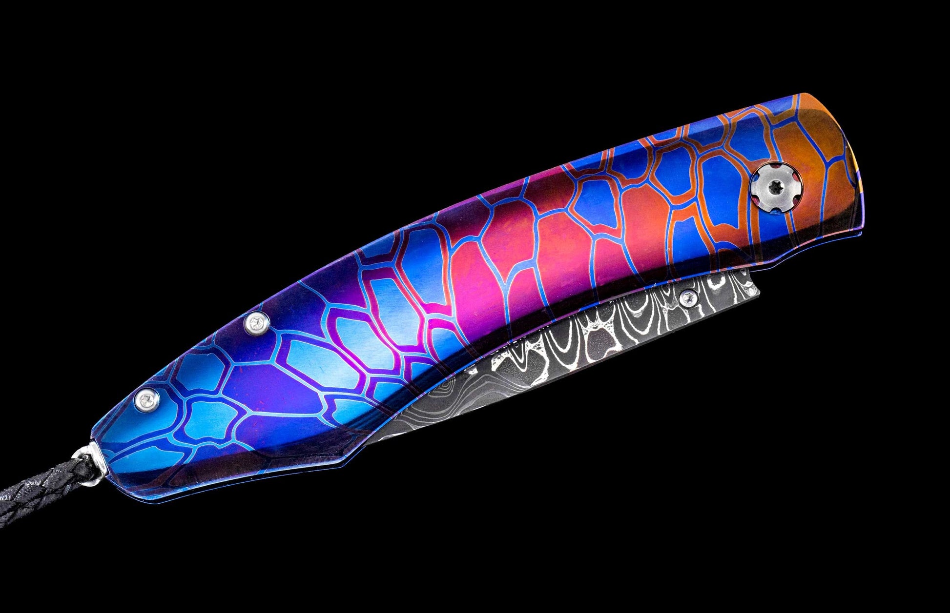 One of a kind William Henry custom knife with Damascus steel