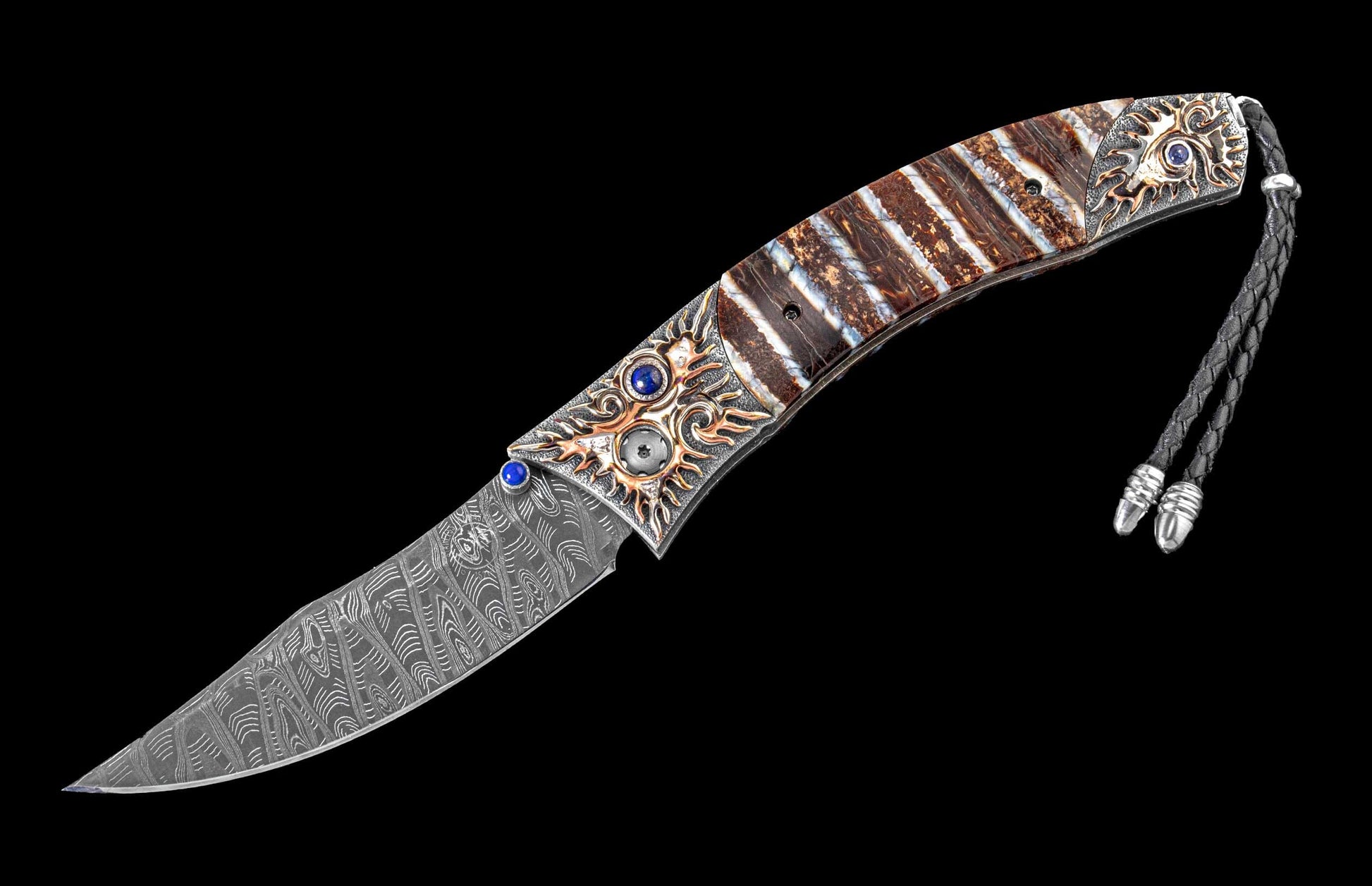  and a hand forged Damascus steel blade.