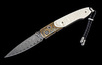  Hand-carved cattle bone and Smoky Quartz