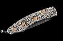 One of a kind William Henry custom knife with Damascus steel