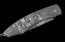 One of a Kind William Henry Custom Knife with damascus steel frame