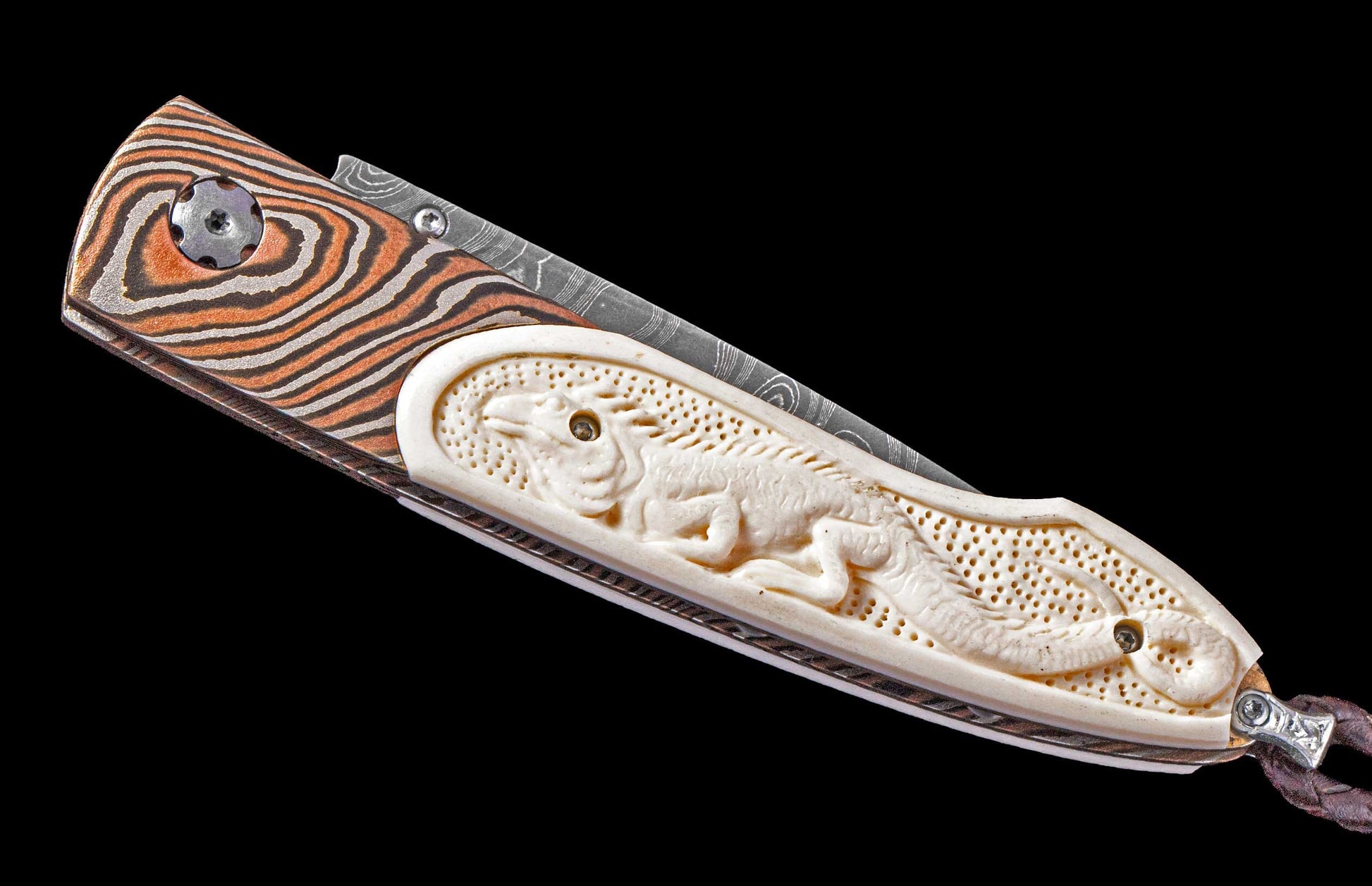 One of a Kind William Henry Custom Knife with Mokume gane frame