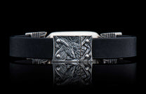 The DeVille Men's Fordite Silver Bracelet