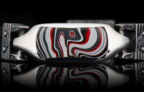 The DeVille Men's Fordite Silver Bracelet