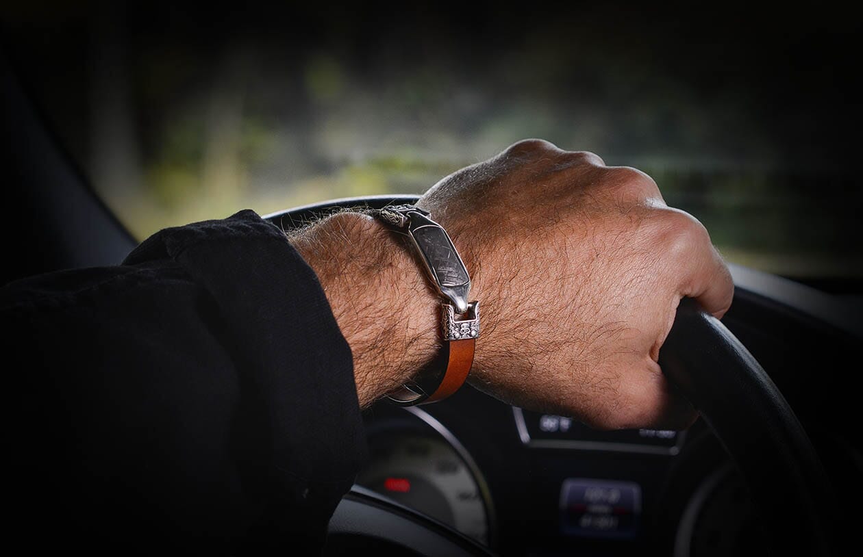 Layla - Meteorite/Brown (LC193 RRMET BRN) Men's Bracelet – William