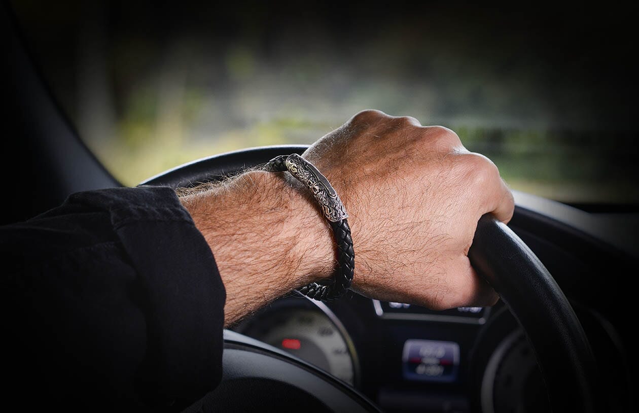 Ramble On - Silver/Black (LC196 RRS BLK) Men's Bracelet from