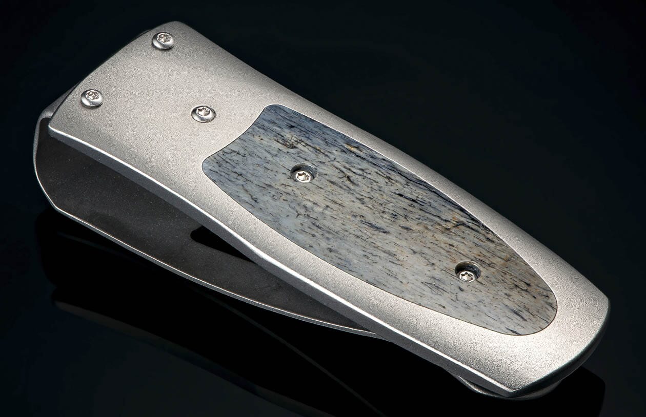 The Pharaoh Storm Titanium Mammoth Bone Money Clip