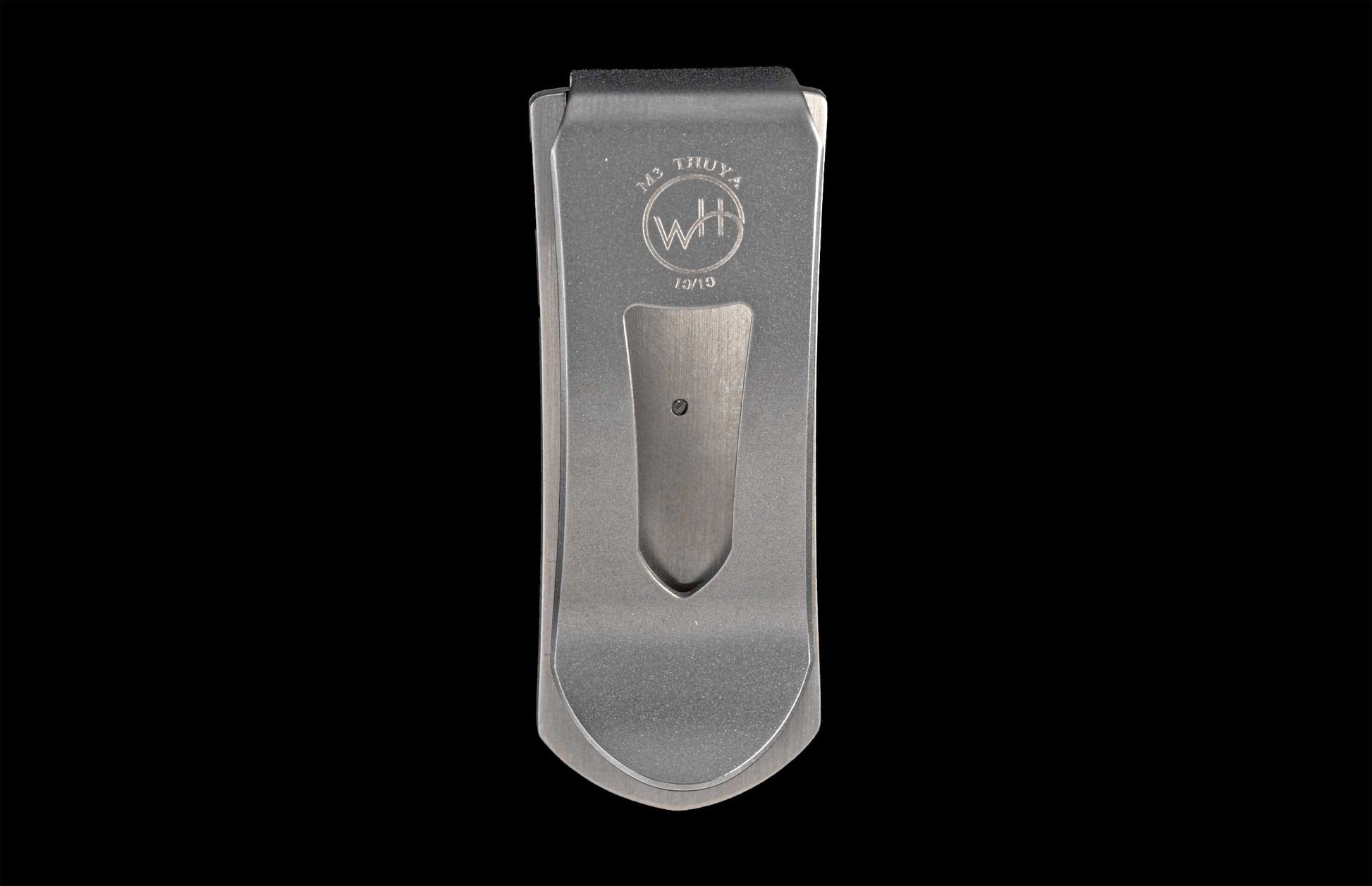 Custom William Henry Money clip with hand-carved sterling silver and thuya burl wood