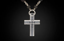 The Amber Crux Sterling Silver Cross Bead Necklace
