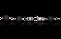 The Amber Crux Sterling Silver Cross Bead Necklace clasp