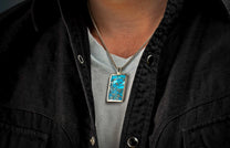 The Turquoise Pinnacle Pendant Necklace (P43 TQ) 
