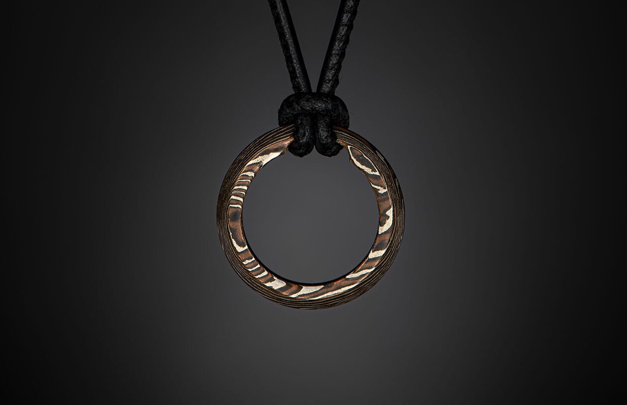 Mokume Orbit (P50 MOK) Men's Necklace – William Henry